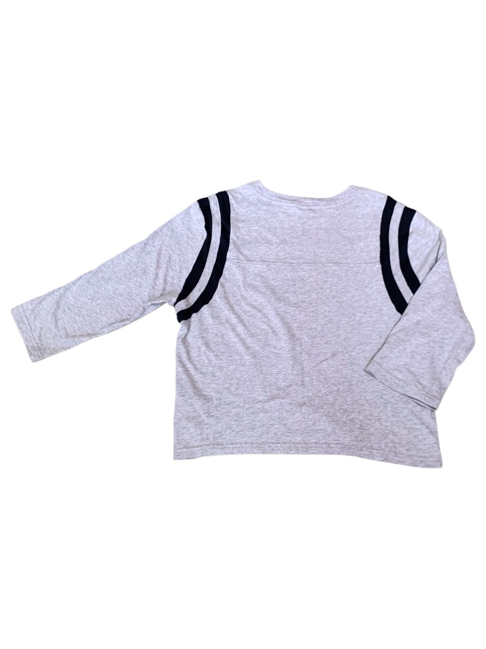 TNA Aritzia Soft Feels Ace T-Shirt Gray Navy Varsity 3/4 Sleeve Size Small NWOT - Picture 3 of 8